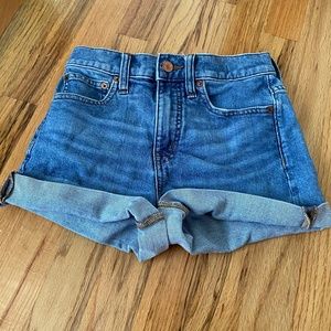 J. crew high rise denim cuffed shorts